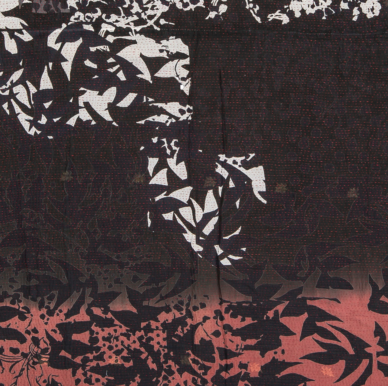 TP4970-RED / MONOTONE TWILIGHT PRINT KANTHA (AVAILABLE JACKETS)