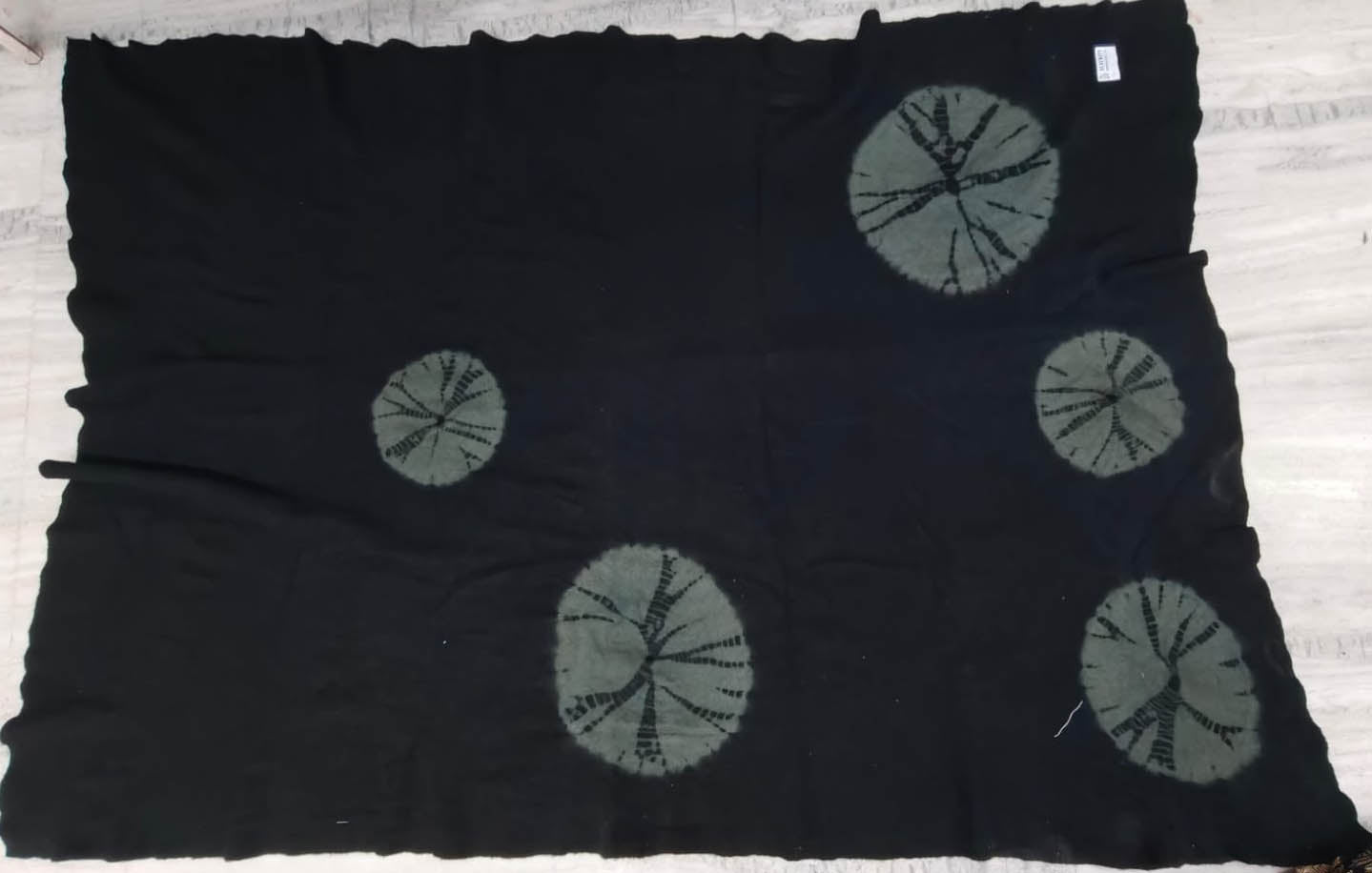 TW1-Black Melange Wool Circle Tie Dye(AVAILABLE JACKETS)