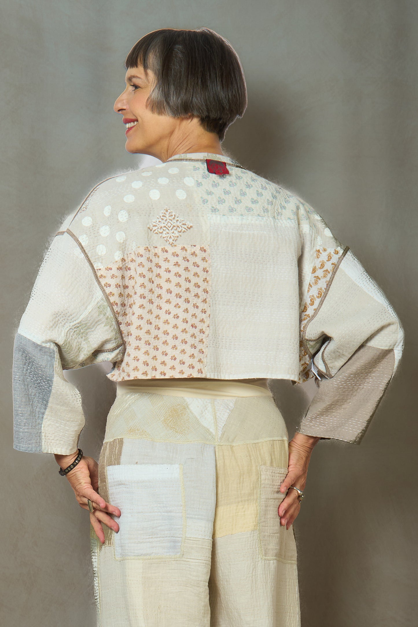 US2971-IVY / DUCK SUN DYE WITH PATCH KANTHA (New order)