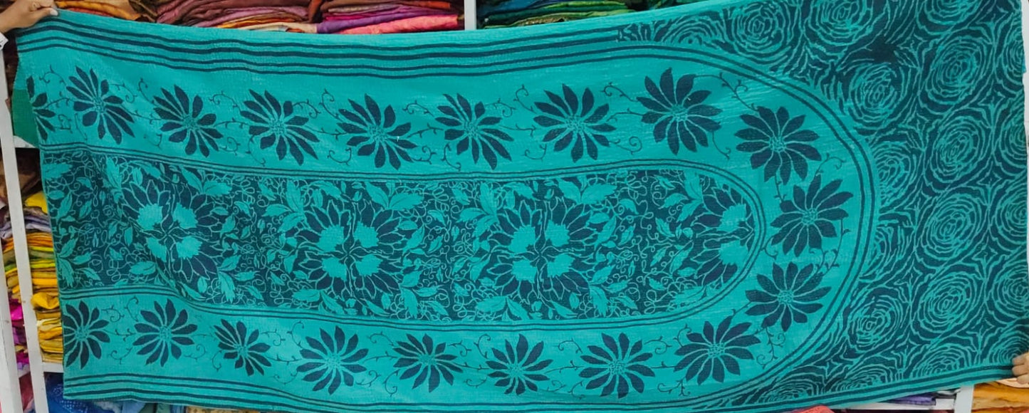 EG4970-TEL / EMERALD GREEN KANTHA -TEL (AVAILABLE JACKETS)