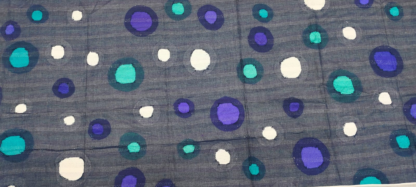 CK2971-BLU / CUT OUT KANTHA -BLU (AVAILABLE JACKETS)