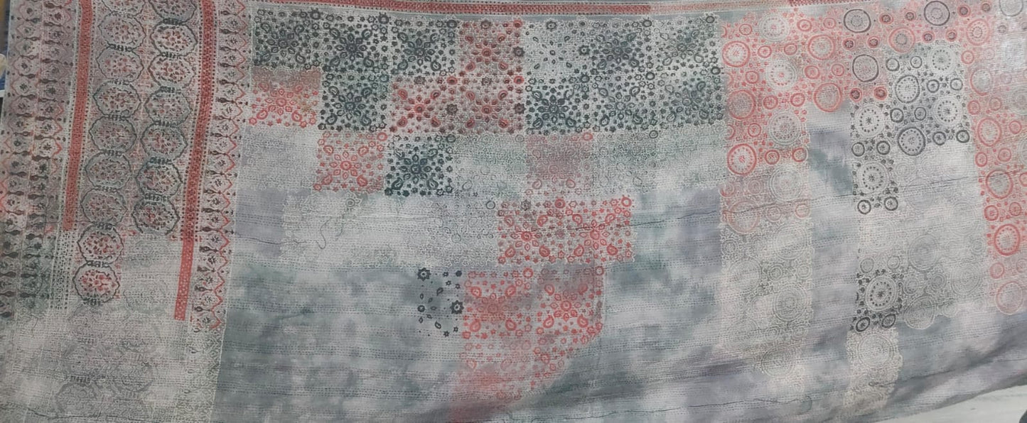 MH2971-GRY / MANHATTAN AJRAKH KANTHA (IN STOCK JACKETS) (AVAILABLE JACKETS)