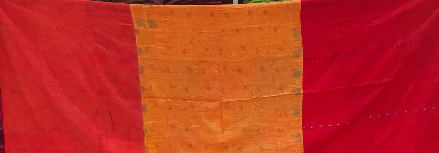 WO2970-ORG / COTTON SILK SW PATCH OMBRE KANTHA -ORG (AVAILABLE JACKETS)