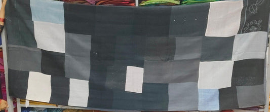 WO4970-BLK / COTTON SILK SW PATCH OMBRE KANTHA -BLK- (In Kantha)