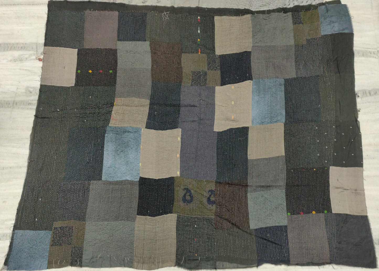 ZB2970-GRY  / MOSAIC FRAY PATCH KANTHA (AVAILABLE JACKETS)