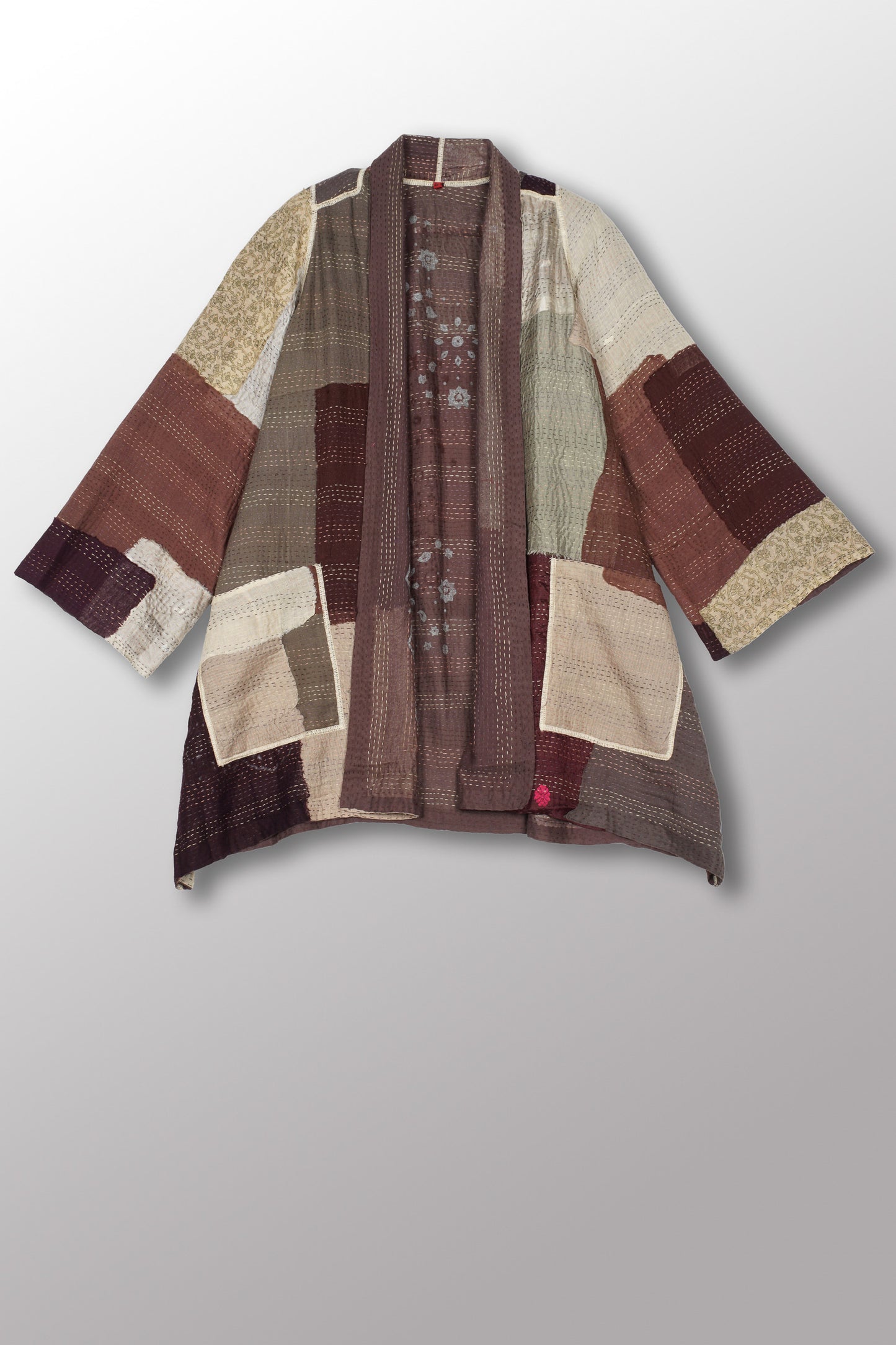 ZB2970-NTL  / MOSAIC FRAY PATCH KANTHA (AVAILABLE JACKETS)