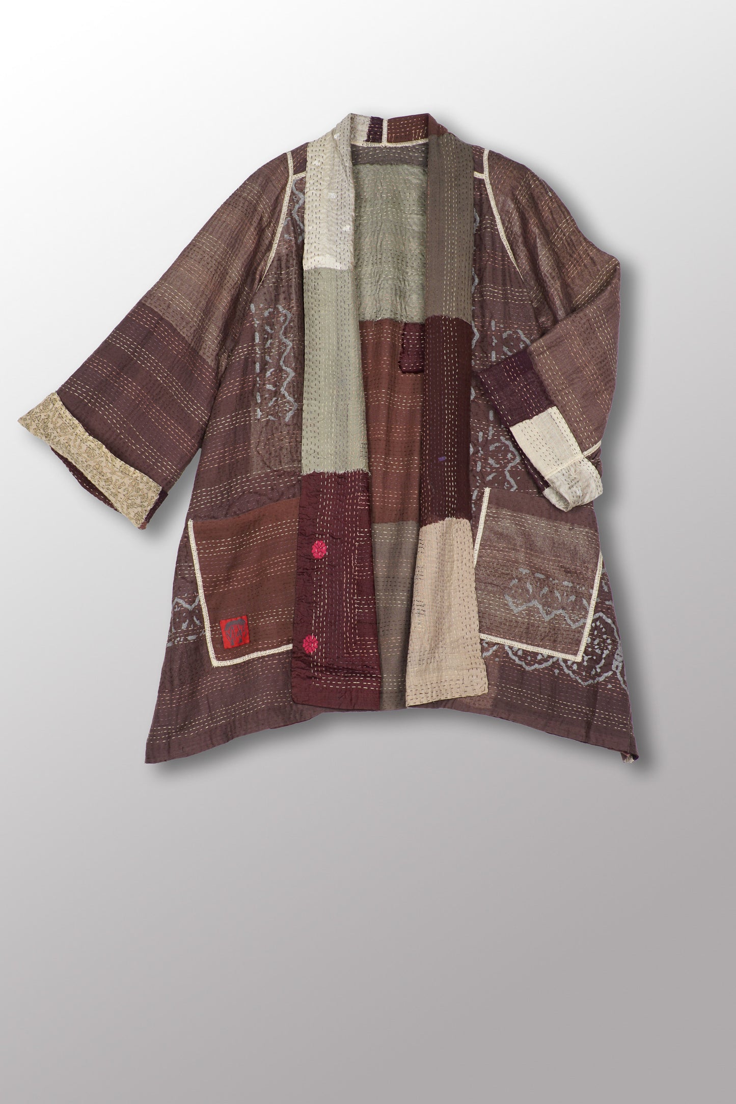 ZB2970-NTL  / MOSAIC FRAY PATCH KANTHA (AVAILABLE JACKETS)