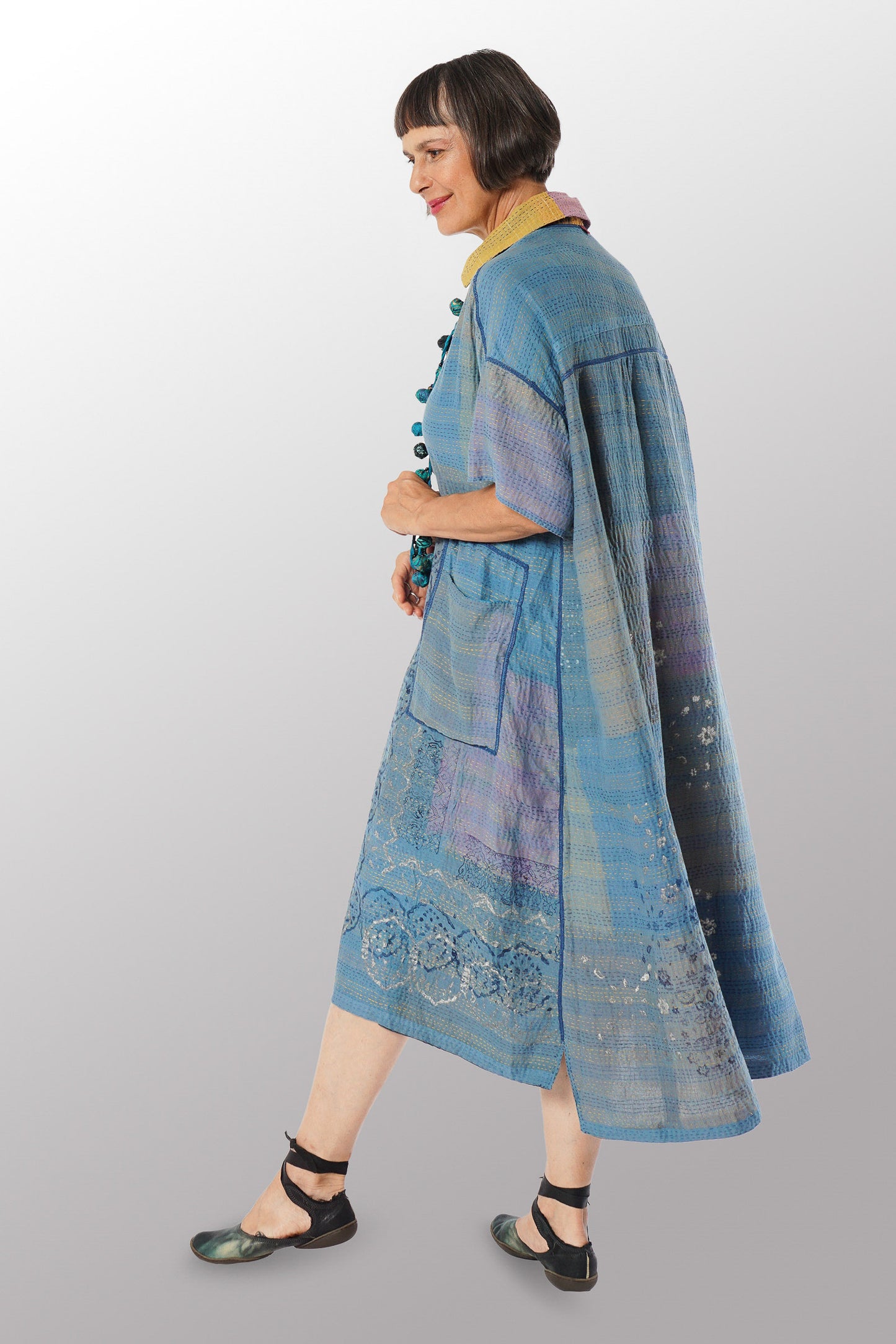 ZB2970-MLT  / MOSAIC FRAY PATCH KANTHA  (AVAILABLE JACKETS)