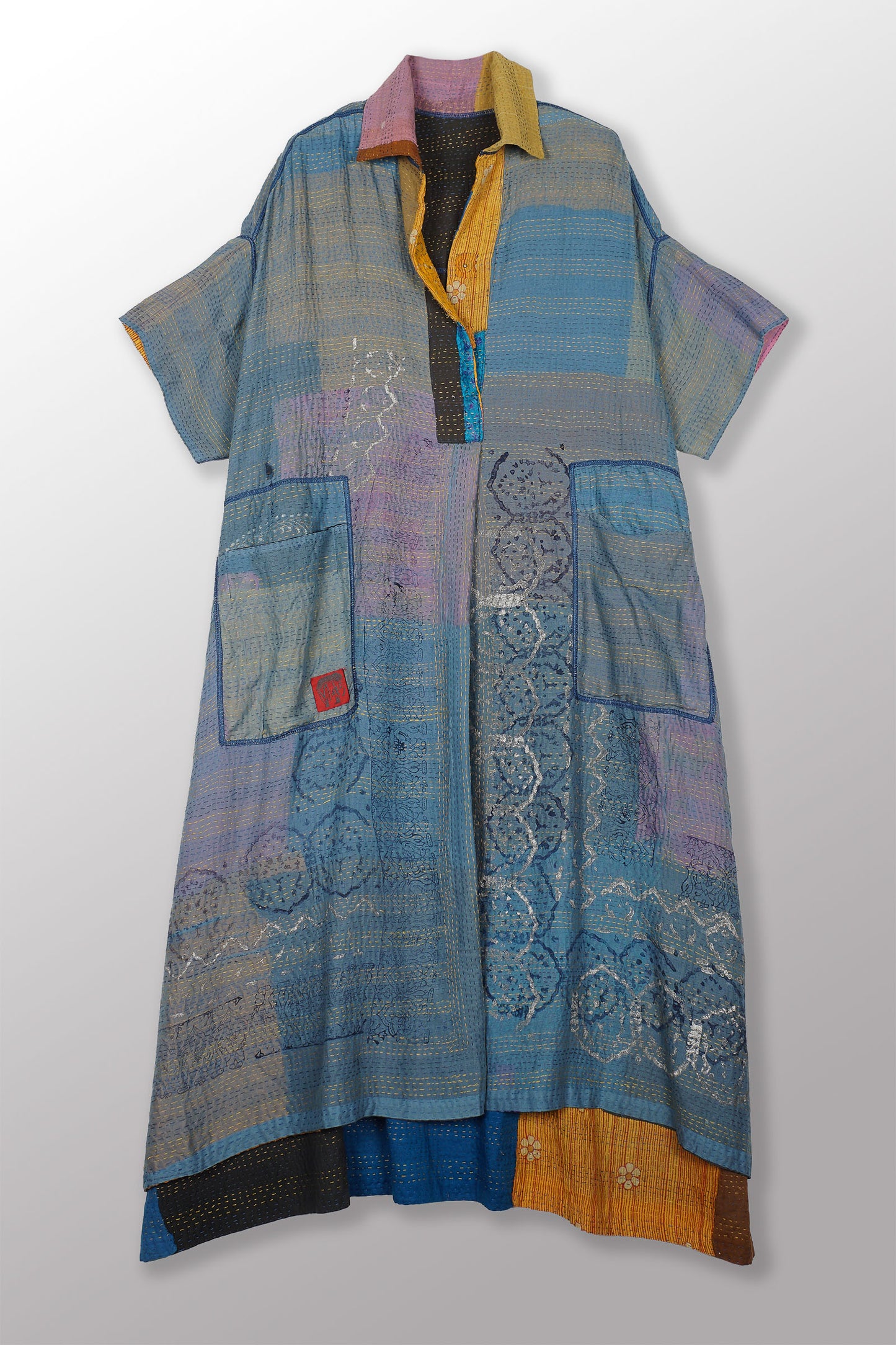 ZB2970-MLT  / MOSAIC FRAY PATCH KANTHA  (AVAILABLE JACKETS)