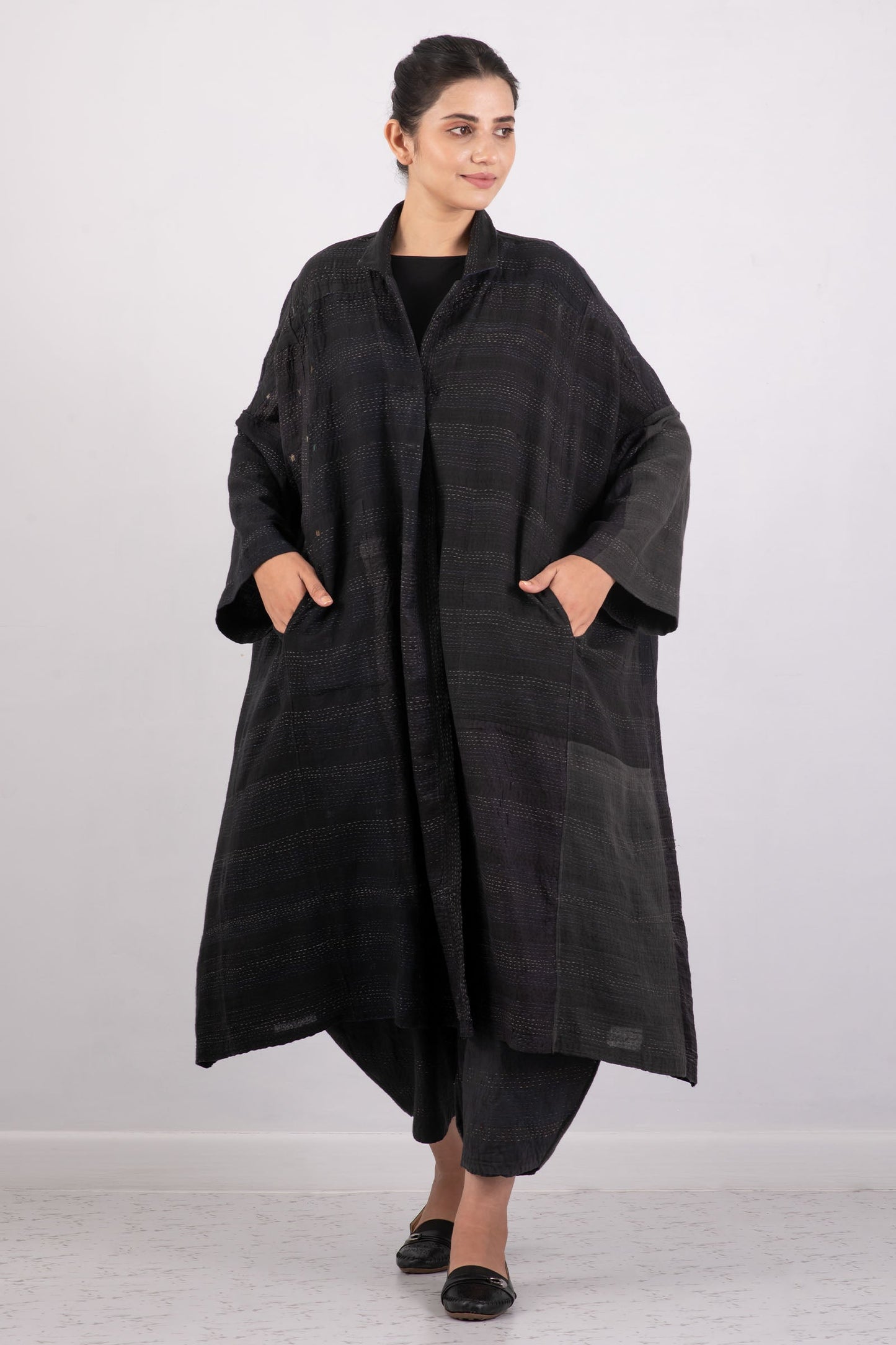 JP2970-BLK / JAIPUR PATCH KANTHA -BLK- (AVAILABLE JACKETS)