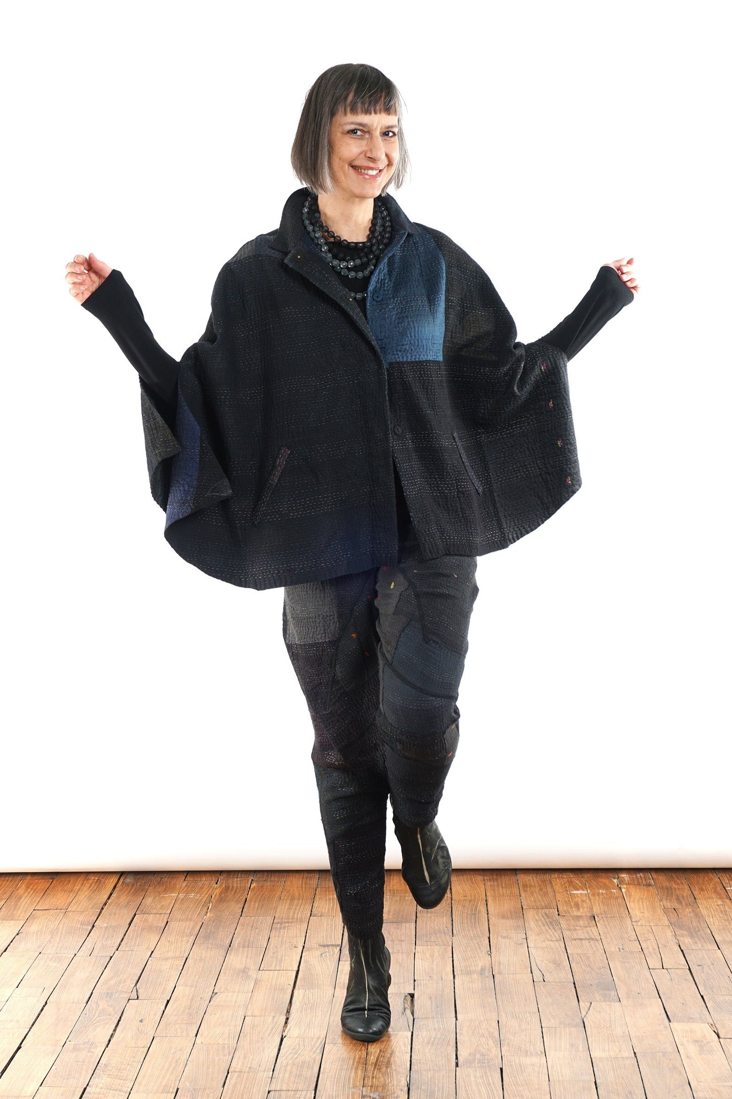 JP4970-BLK / JAIPUR PATCH KANTHA -BLK- (AVAILABLE JACKETS)