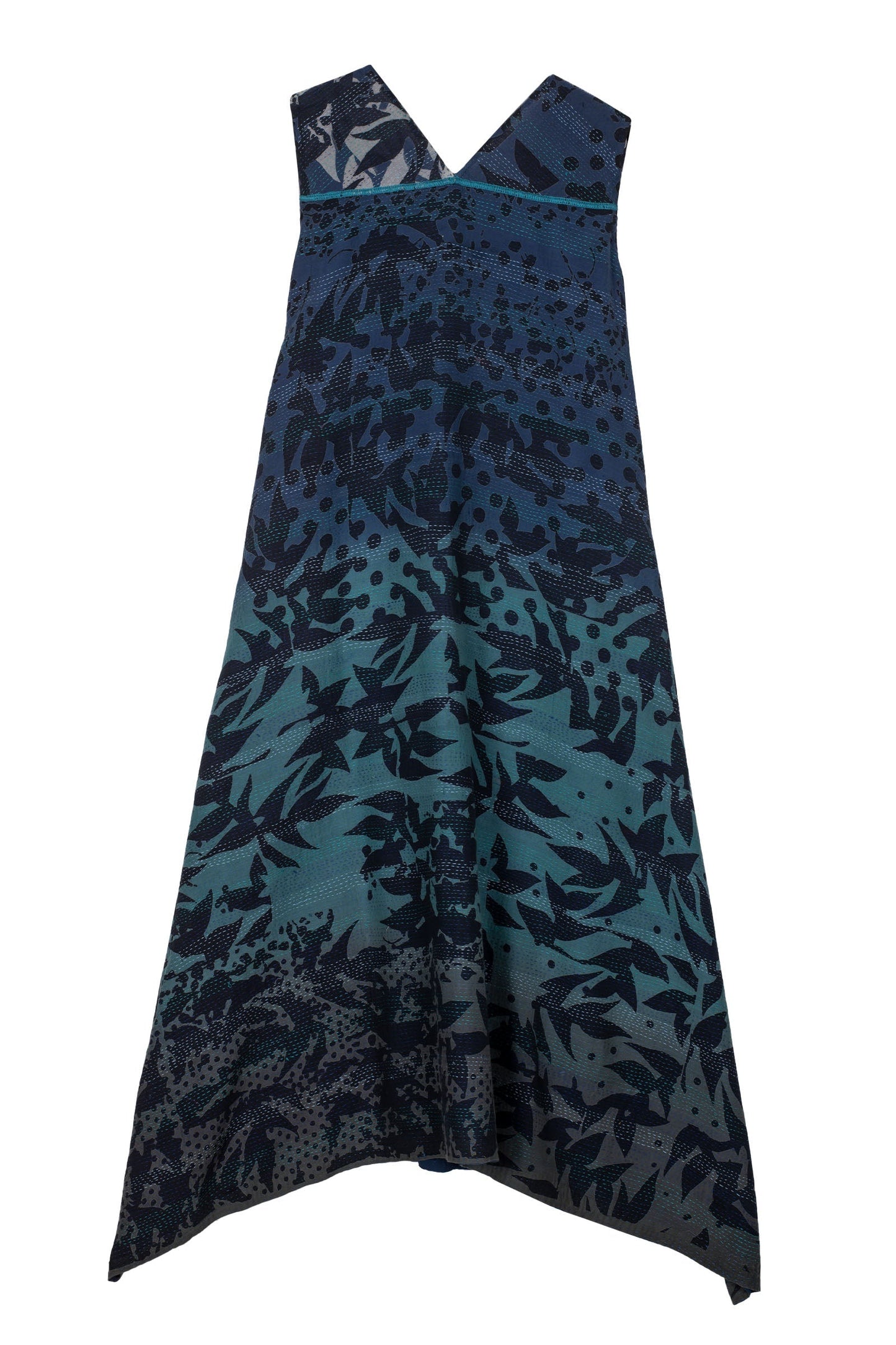 TP2970-BLU / MONOTONE TWILIGHT PRINT KANTHA -BLU- (AVAILABLE JACKETS)
