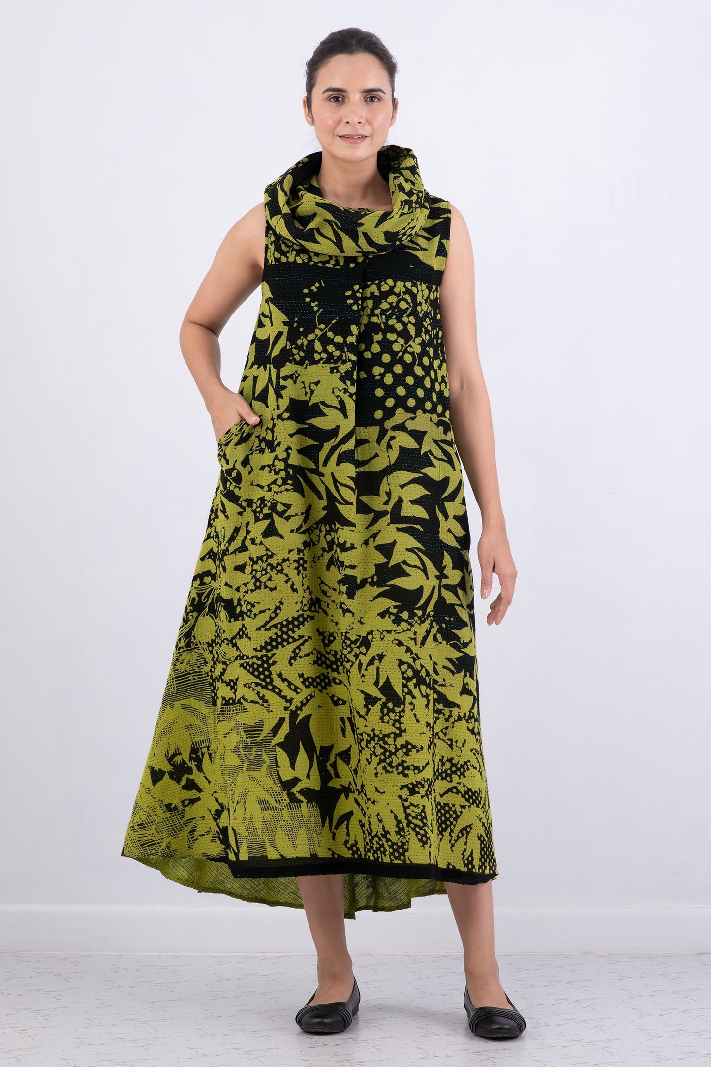 TP2970-CHA / MONOTONE TWILIGHT PRINT KANTHA -CHA- (AVAILABLE JACKETS)