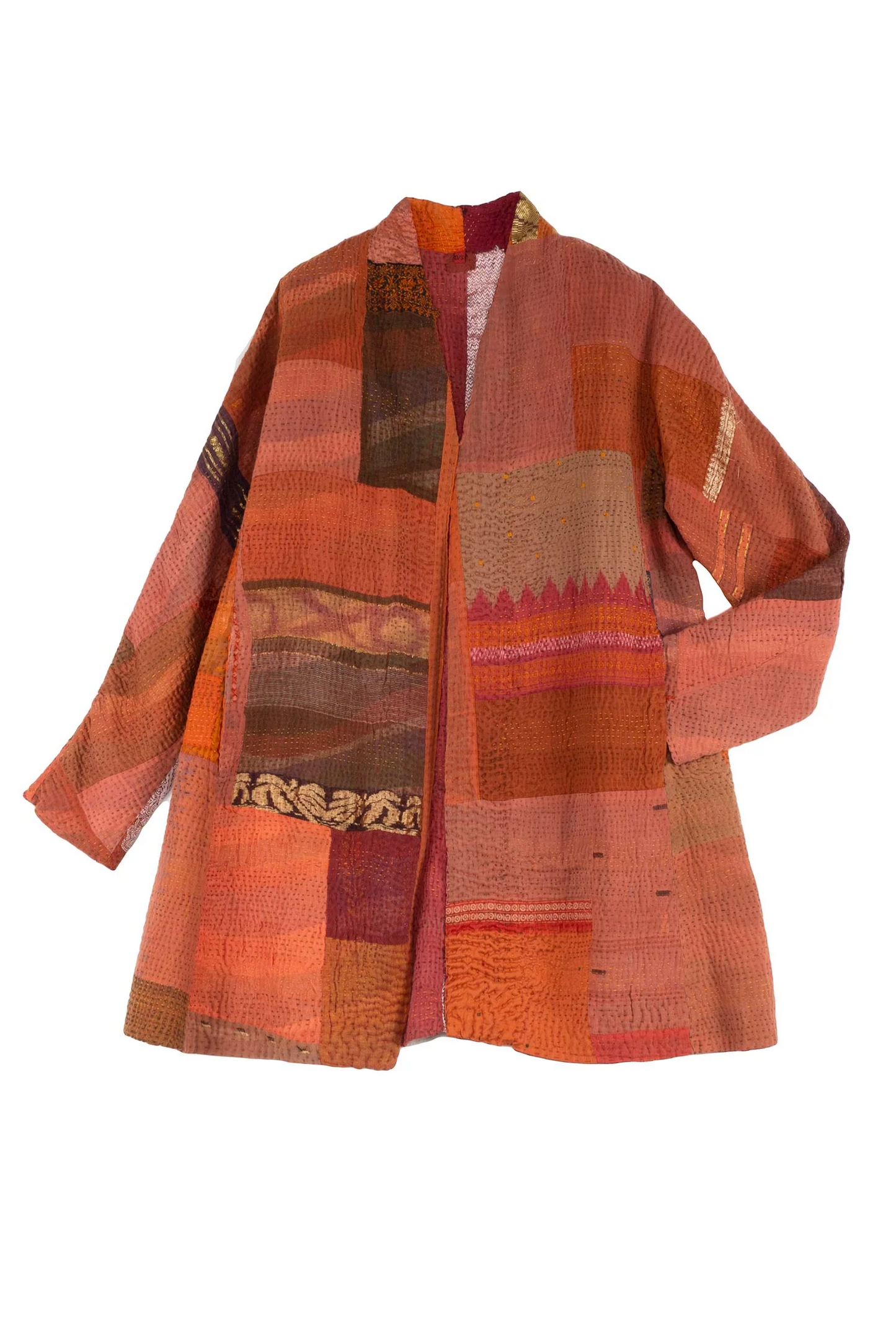 WS4970-ORG / COTTON SILK SW PATCH KANTHA -ORG- (AVAILABLE JACKETS)