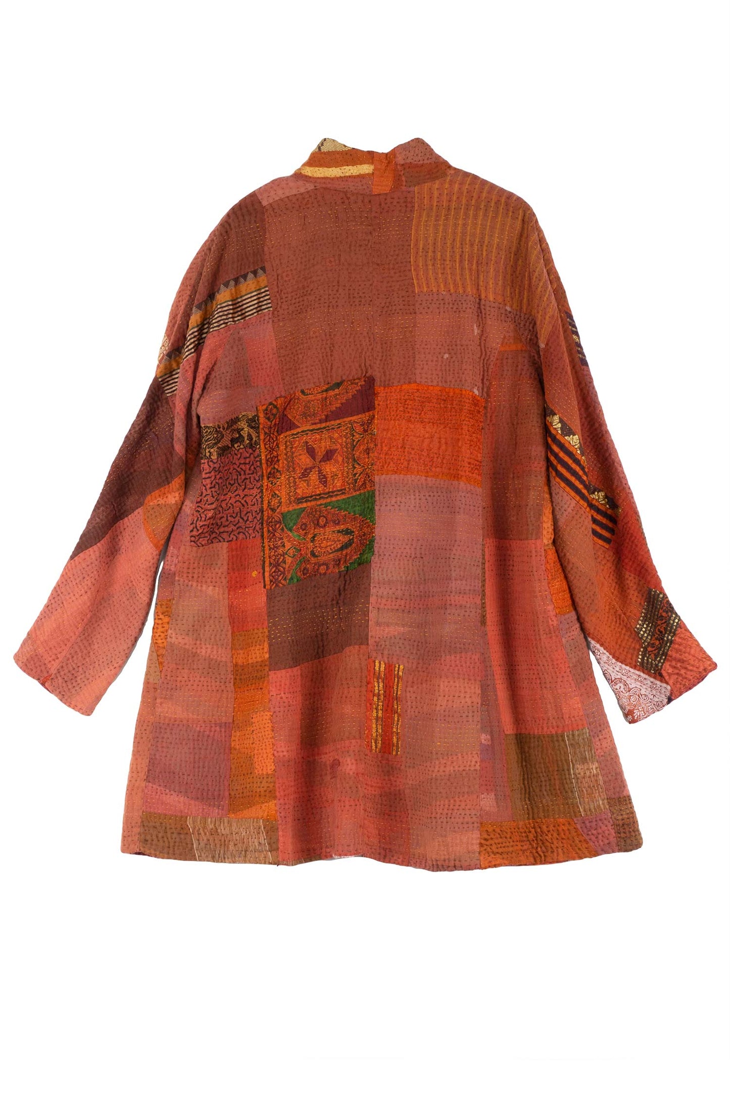 WS4970-ORG / COTTON SILK SW PATCH KANTHA -ORG- (AVAILABLE JACKETS)