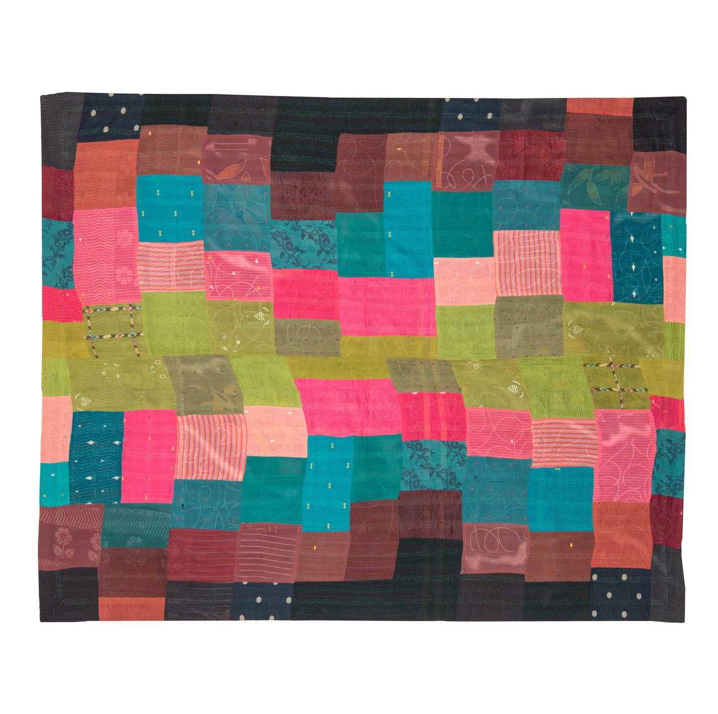 BG4970-BRN / BAGH PRINT KANTHA (AVAILABLE JACKETS)