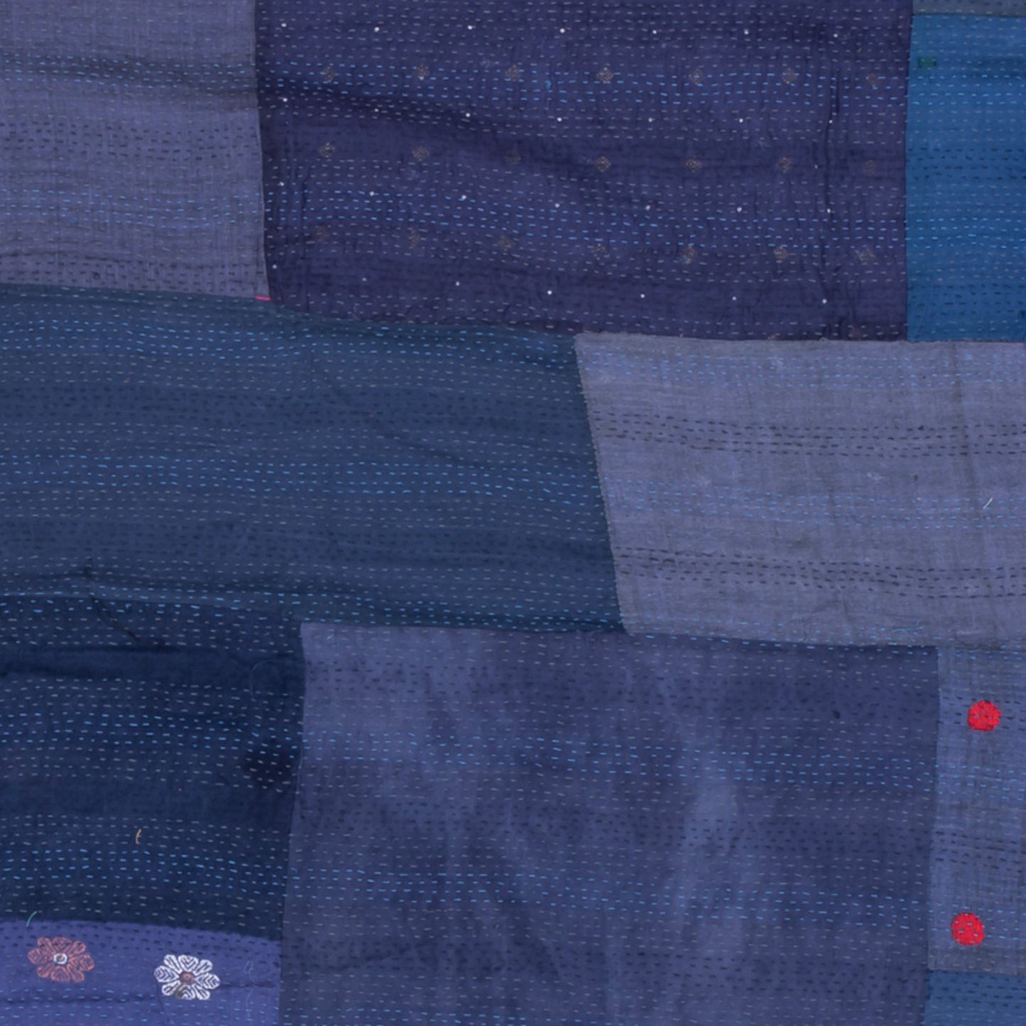 BP2970-BLU / BROCADE PATCHED KANTHA (In Kantha)
