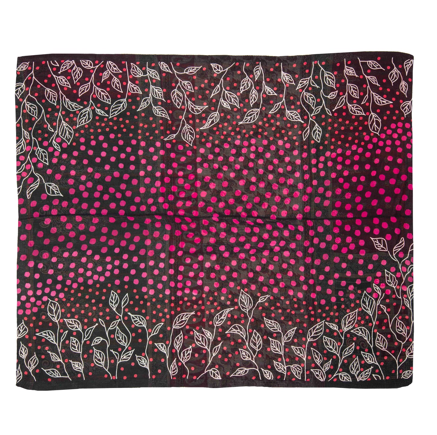 DL4970-PIK / POLKA DOTS & LEAVES KANTHA -PIK (AVAILABLE JACKETS)