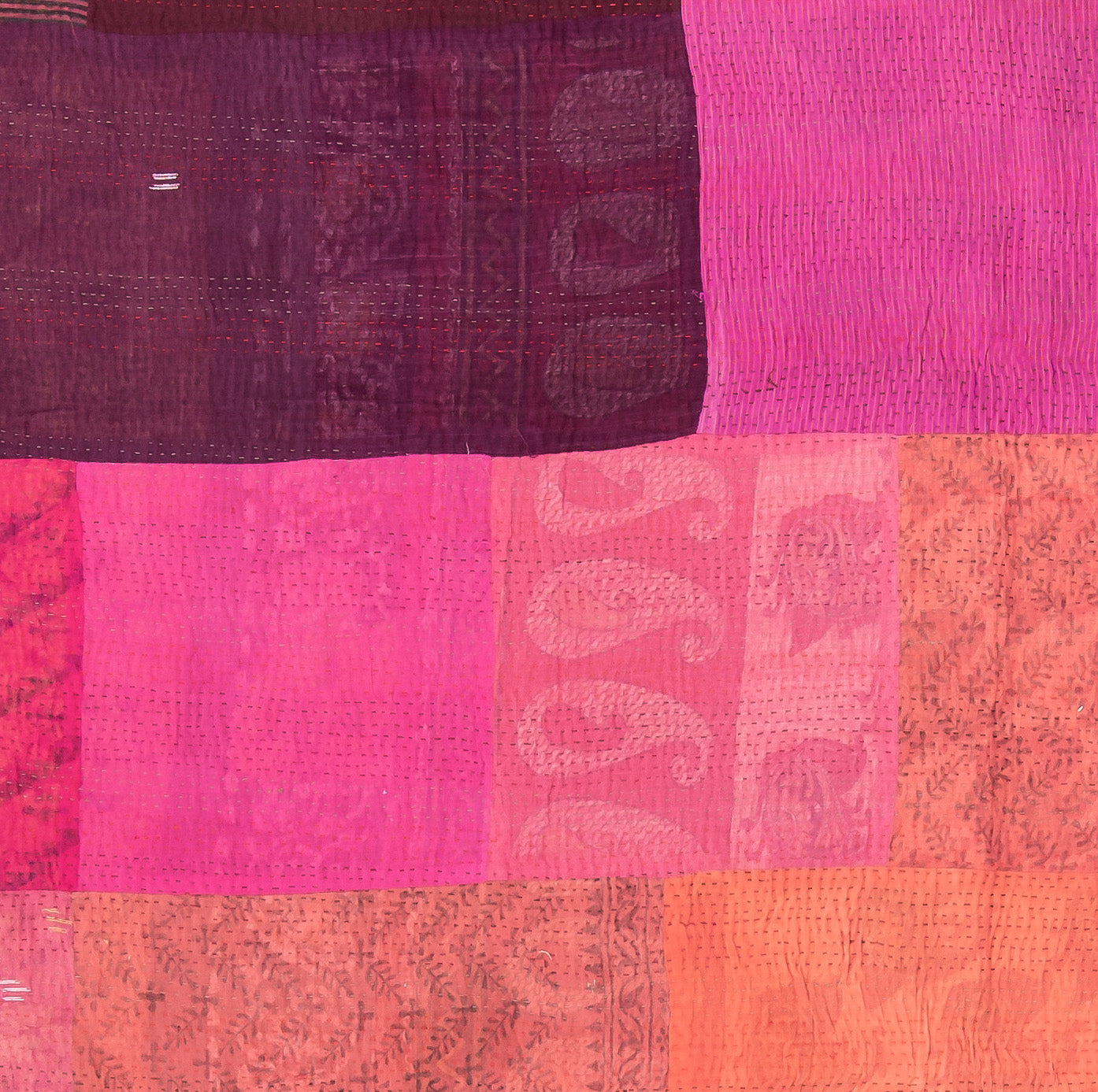 DL4970-PIK / POLKA DOTS & LEAVES KANTHA -PIK (AVAILABLE JACKETS)