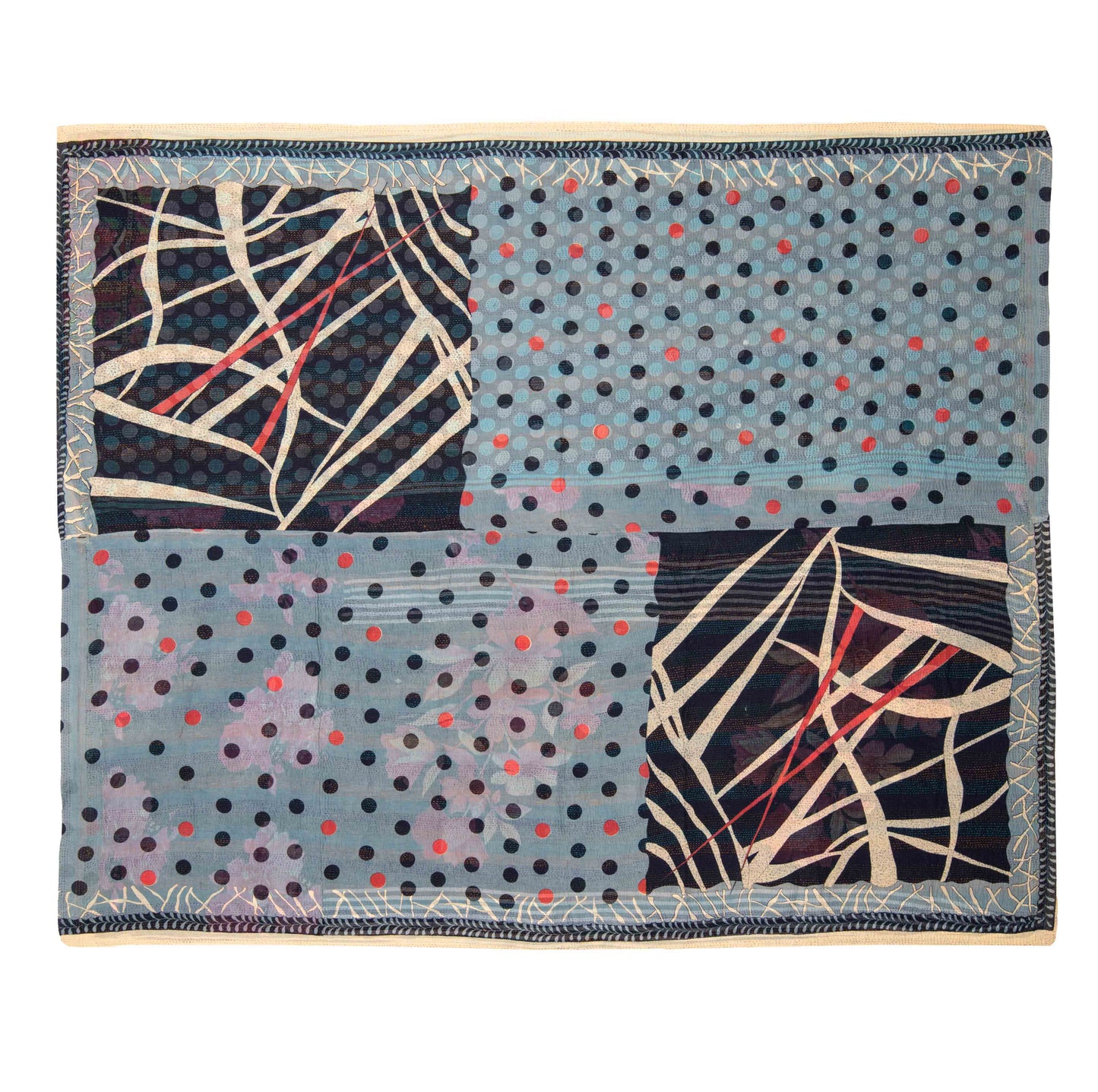 DP4970-NVY / DOT & PAISLEY KANTHA -NVY (AVAILABLE JACKETS)