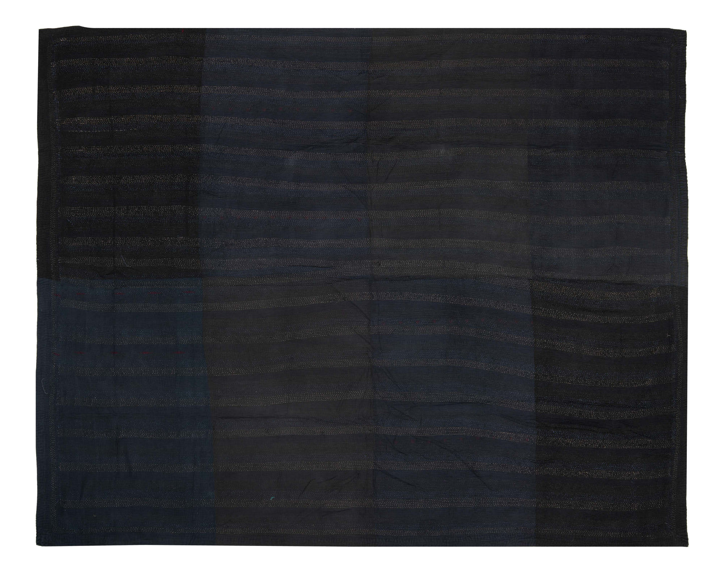 FI4970-BLK / FRAYED PATCH KANTHA -BLK (AVAILABLE JACKETS)