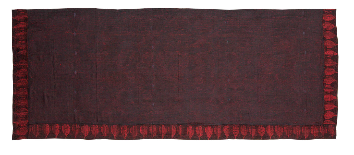 IB2971-RED / INDONESIAN PRINT & BORDER SHIBORI KANTHA -RED (AVAILABLE JACKETS)