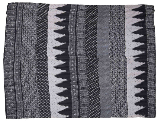 OS2970-BLK / SILK COTTON OMBRE PRINT KANTHA -BLK (AVAILABLE JACKETS)