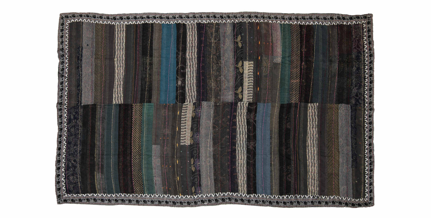 PR4970-BLK / STRIPE RALLIS KANTHA -BLK- (AVAILABLE JACKETS)