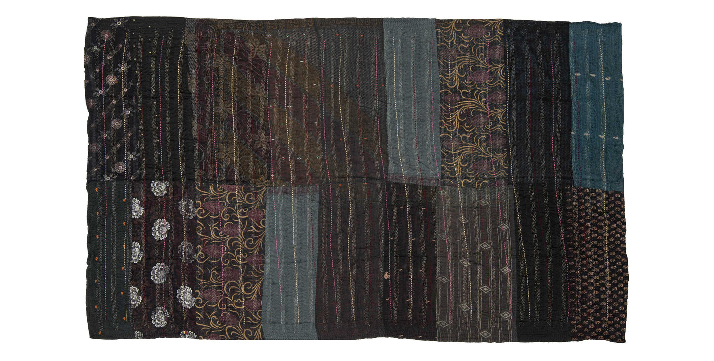 PR4970-BLK / STRIPE RALLIS KANTHA -BLK- (In Kantha)
