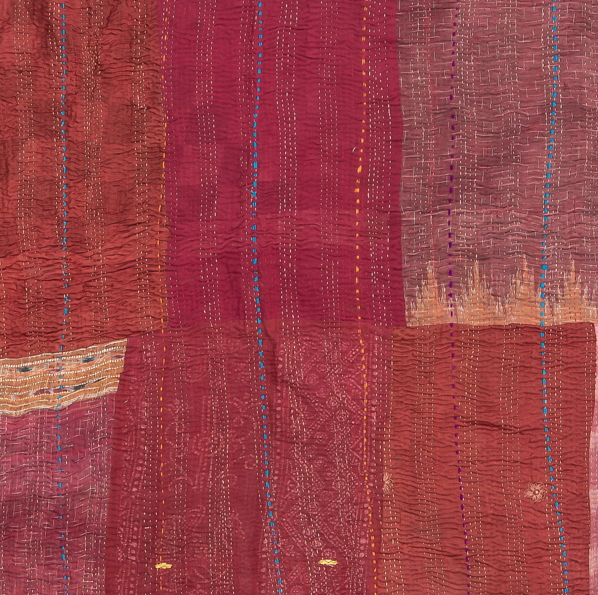 PR4970-RED / STRIPE RALLIS KANTHA -RED- (AVAILABLE JACKETS)