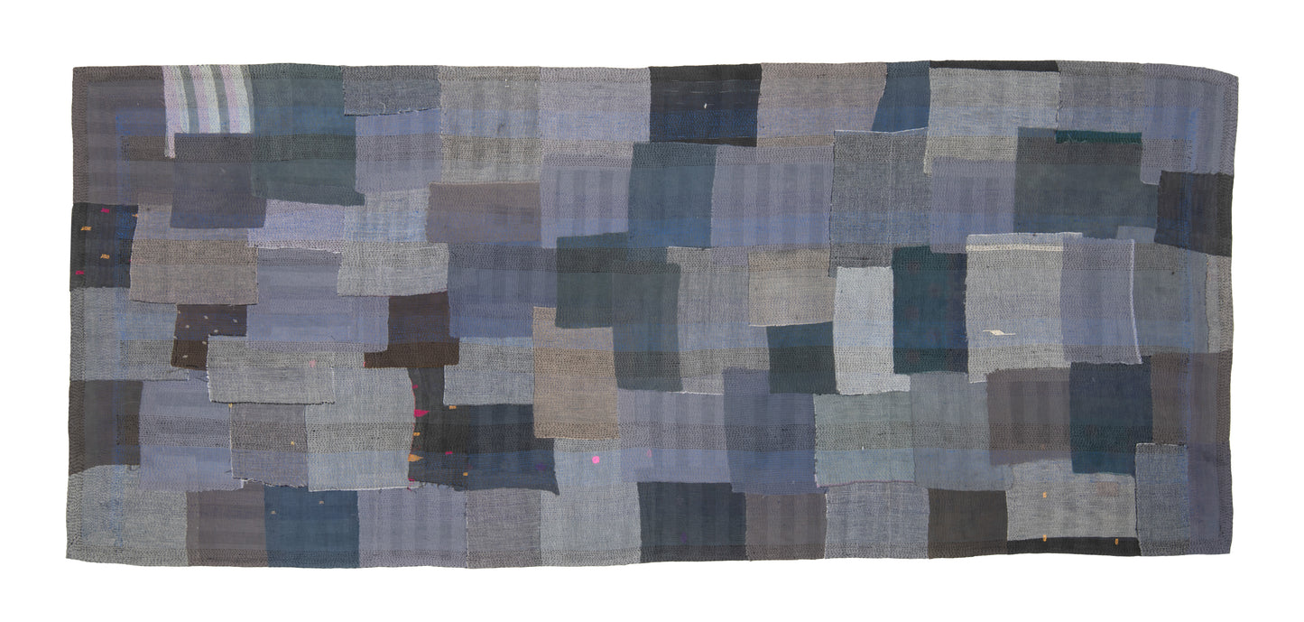 WP2971-GRY / COTTON SILK SW PATCH OMBRE KANTHA (AVAILABLE JACKETS)