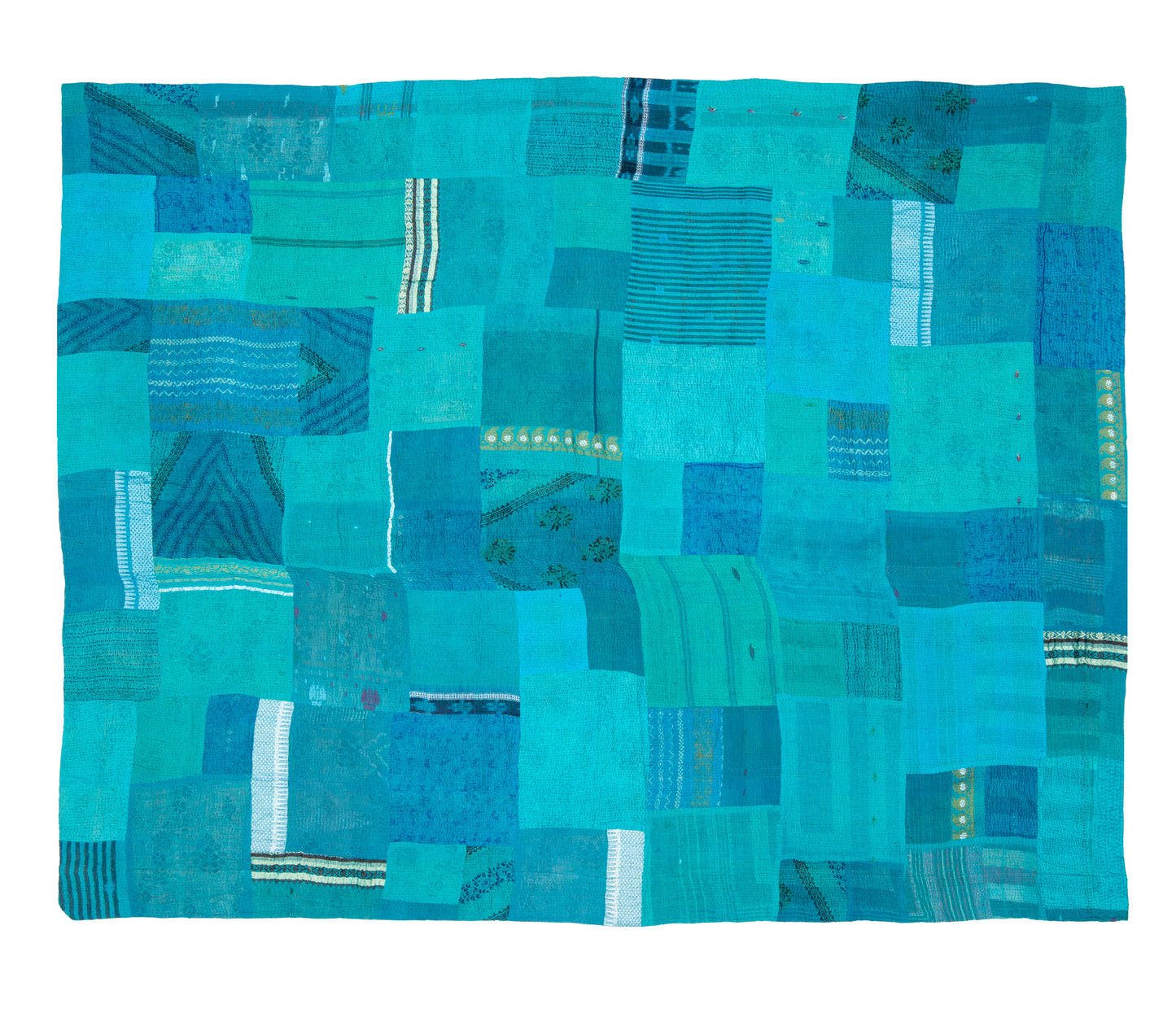 WS4970-TUQ / COTTON SILK SW PATCH KANTHA -TUQ- (AVAILABLE JACKETS)