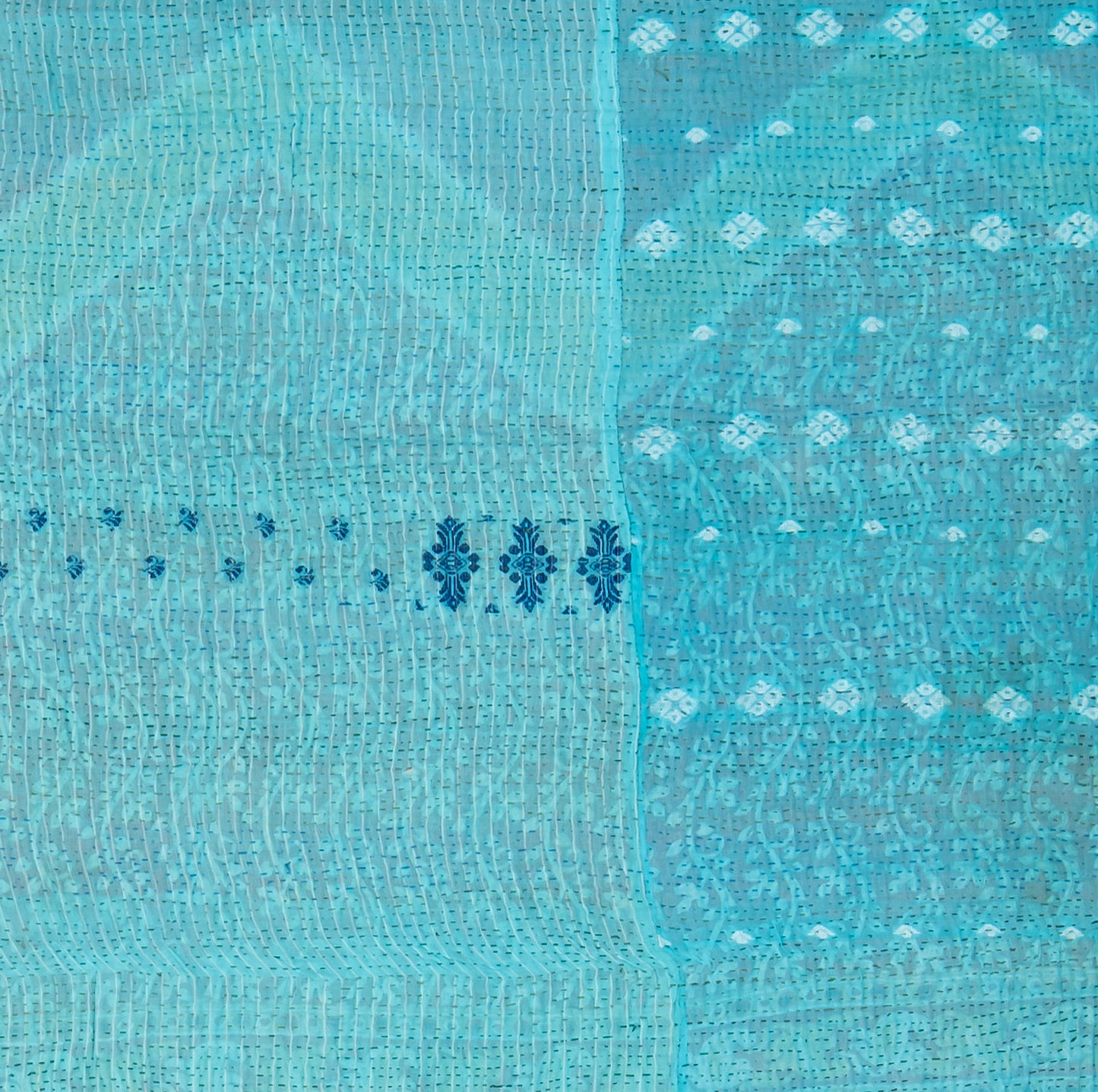 WS4970-TUQ / COTTON SILK SW PATCH KANTHA -TUQ- (AVAILABLE JACKETS)